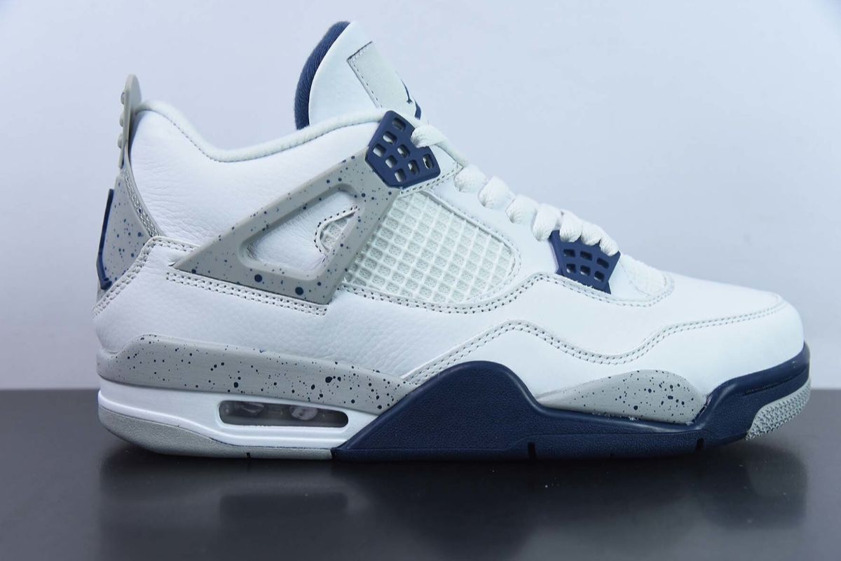 Air Jordan 4 Retro White Midnight Navy Air jordan 4 Sneaker