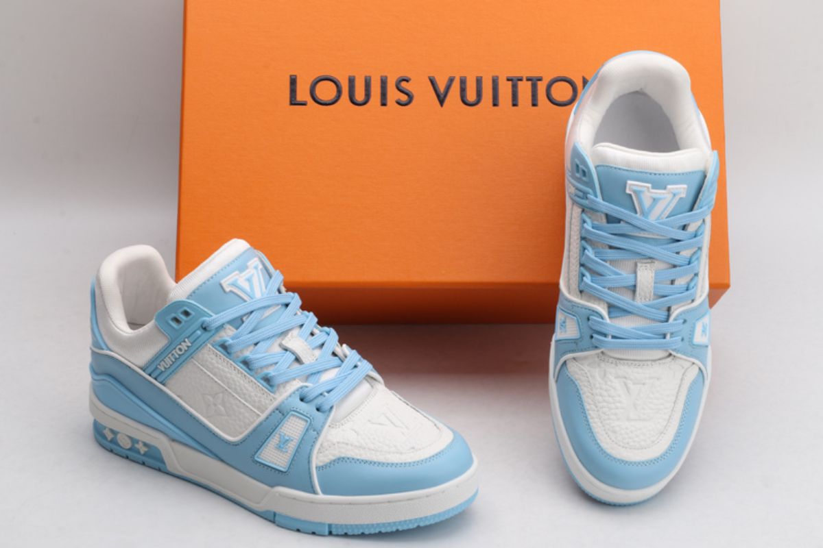 Louis Vuitton LV Trainer Low White Sky Blue LV Trainer Sneaker