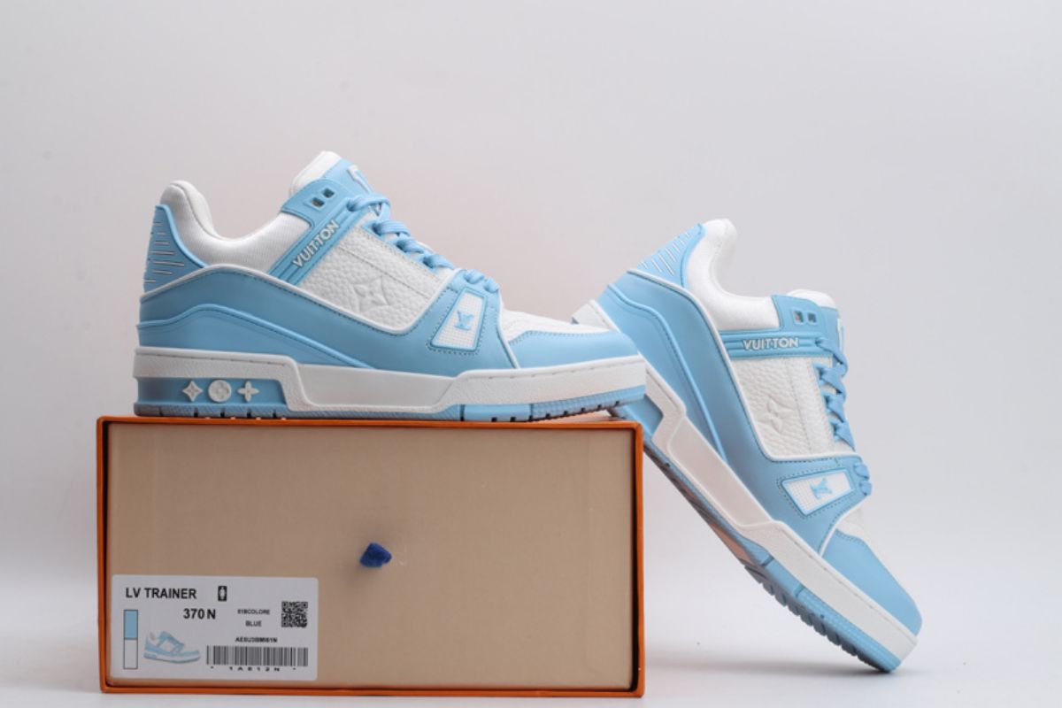 Louis Vuitton LV Trainer Low White Sky Blue LV Trainer Sneaker