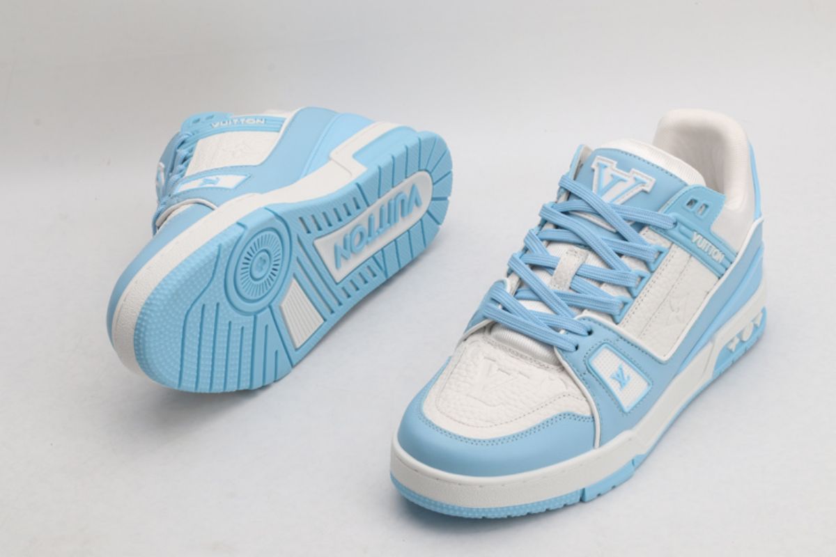 Louis Vuitton LV Trainer Low White Sky Blue LV Trainer Sneaker