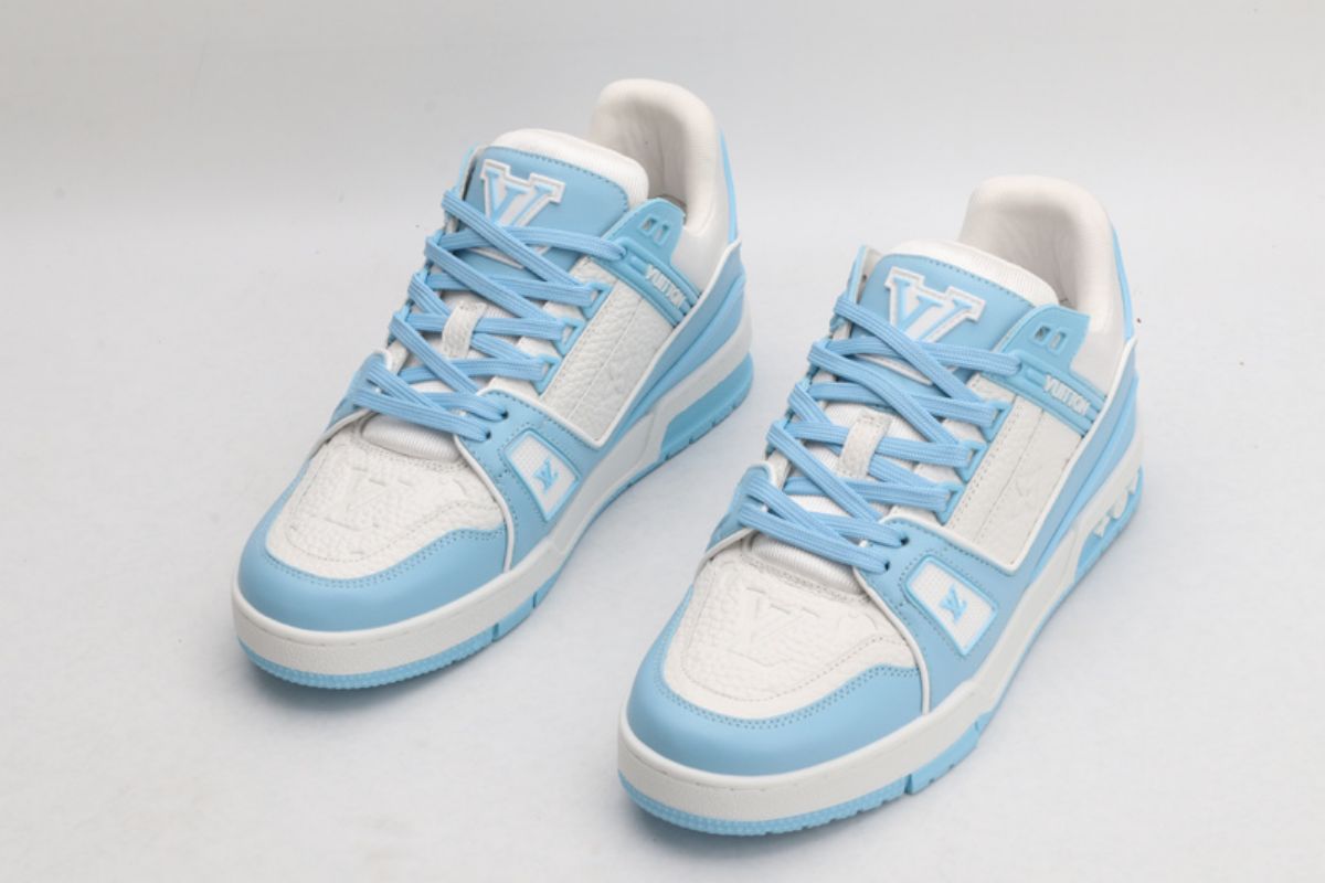 Louis Vuitton LV Trainer Low White Sky Blue LV Trainer Sneaker