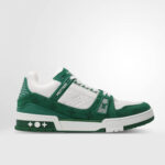 Louis Vuitton LV Trainer Green Monogram Denim White LV Trainer Sneaker